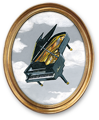 Retrato de um piano no céu
